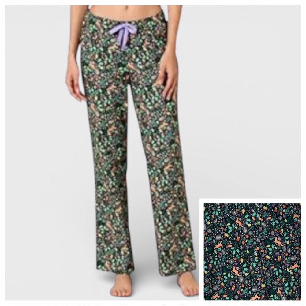 414 10/$50🏄🏻‍♀️ NEW! Amazon Essentials Forest Creatures Flannel PJ Lounge Pants